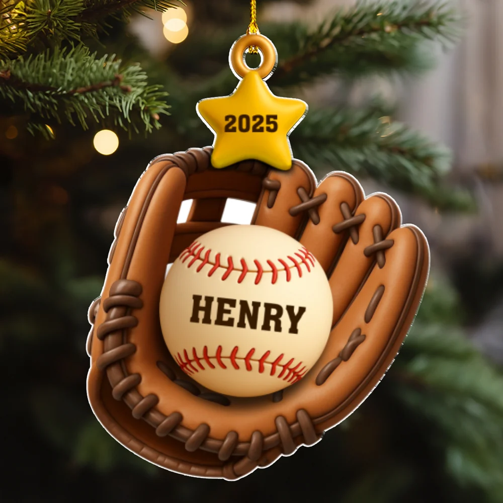 Baseball Family - Personalized Custom Acrylic Ornament - Image 7