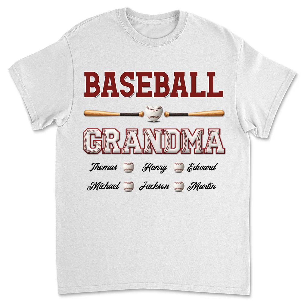 Baseball Grandma - Personalized Custom Shirt