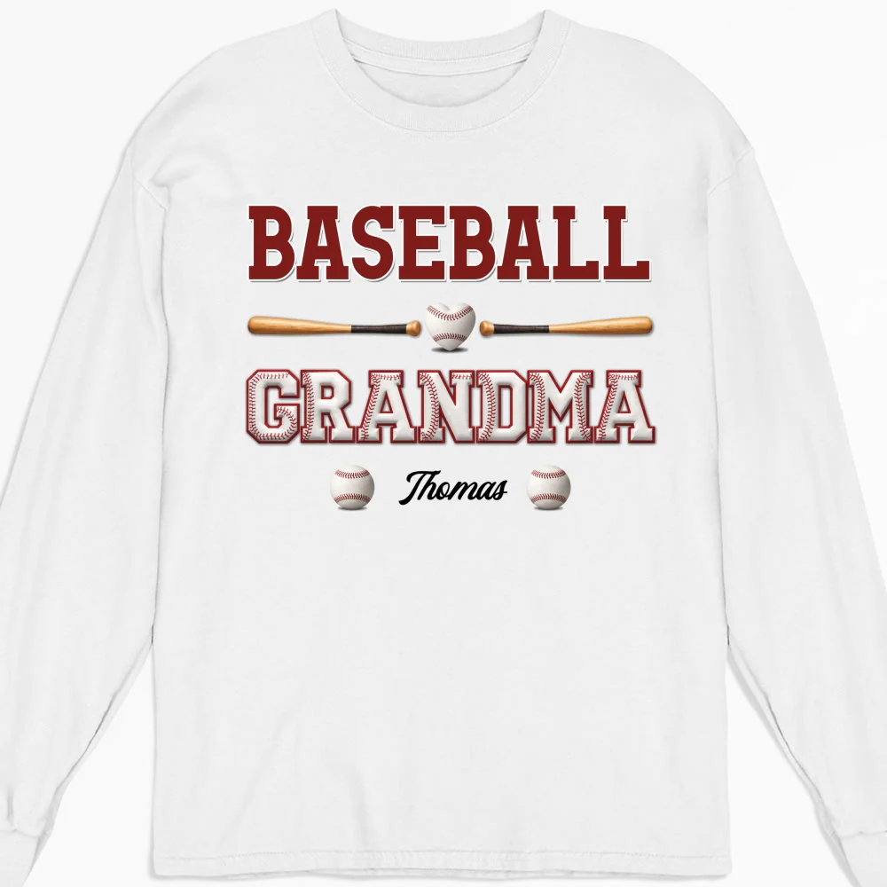 Baseball Grandma - Personalized Custom Shirt - Image 10