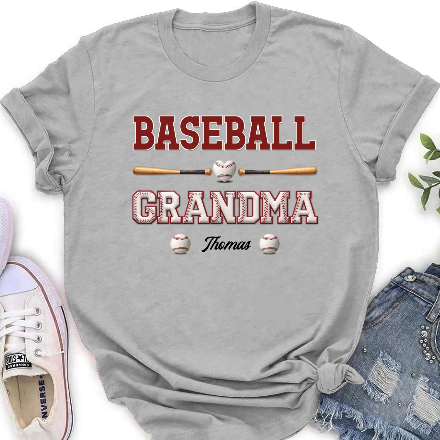 Baseball Grandma - Personalized Custom Shirt - Image 14