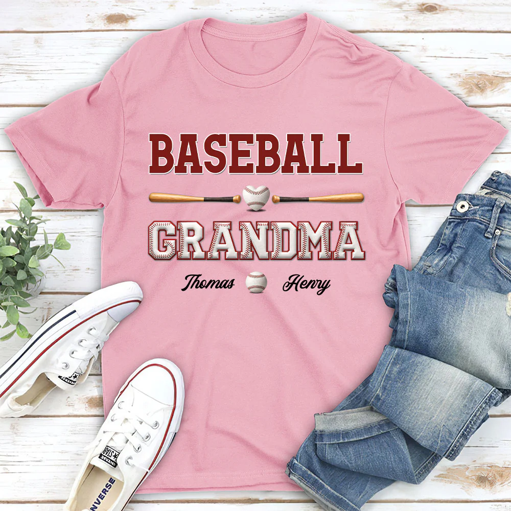 Baseball Grandma - Personalized Custom Shirt - Image 3