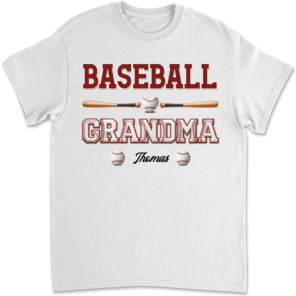 Baseball Grandma - Personalized Custom Shirt - Image 6