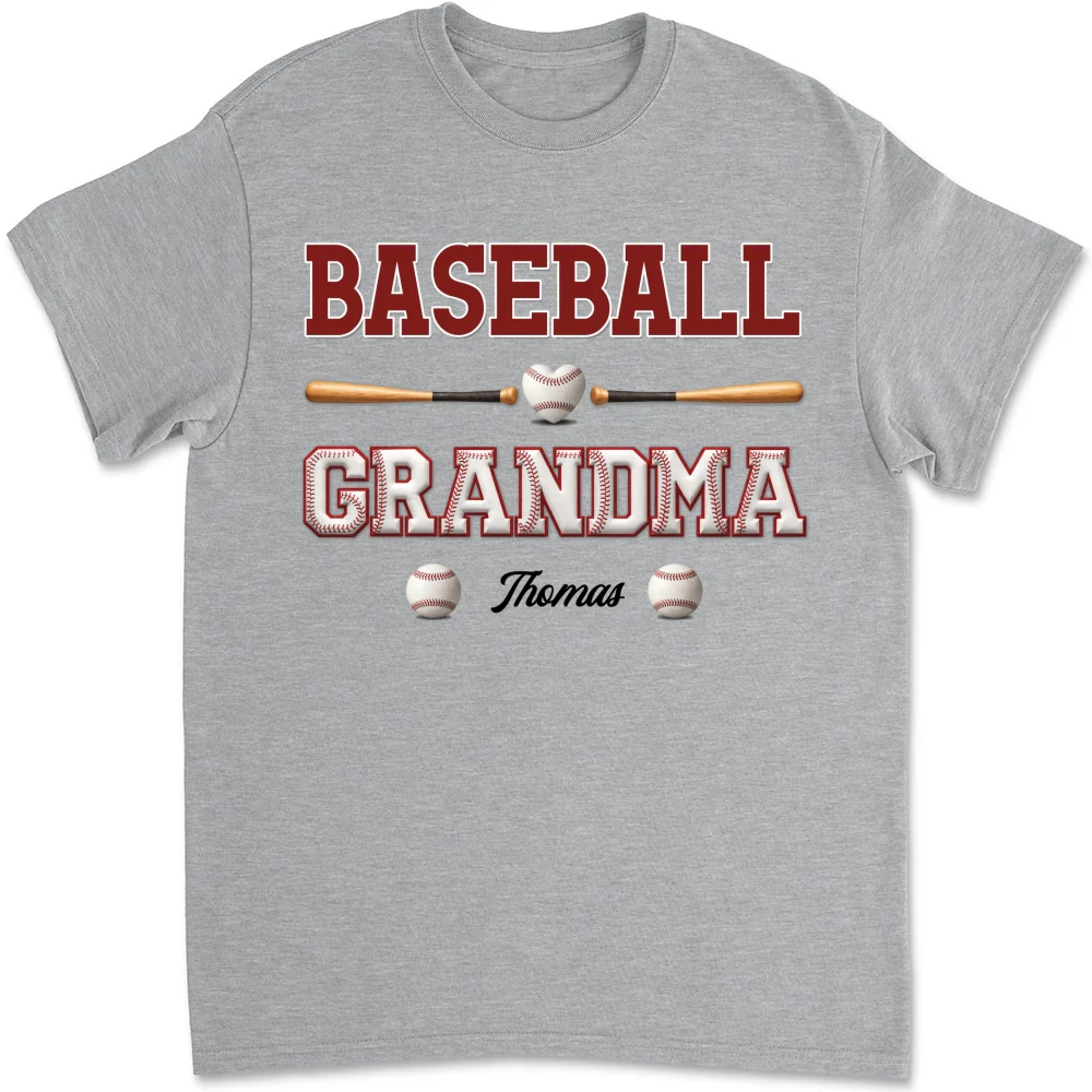 Baseball Grandma - Personalized Custom Shirt - Image 7