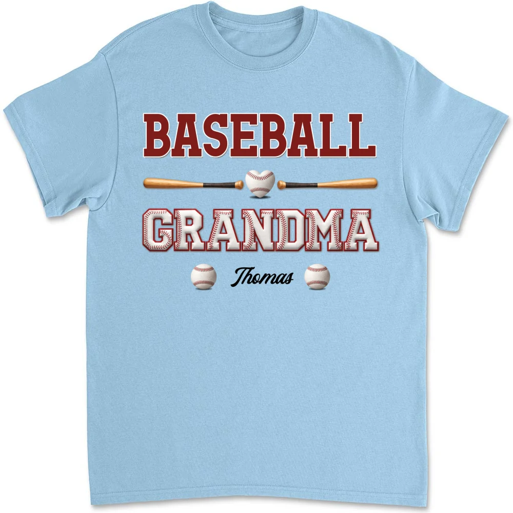 Baseball Grandma - Personalized Custom Shirt - Image 8