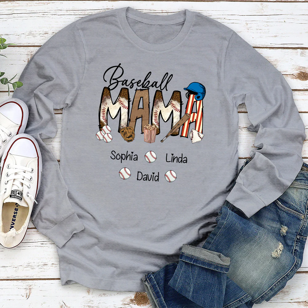 Baseball Mama - Personalized Custom Shirt - Image 5