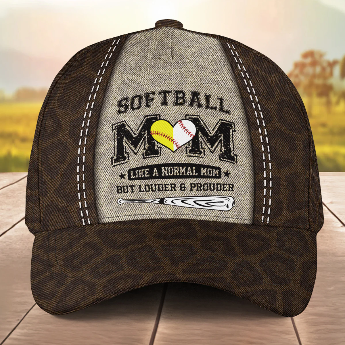 Baseball Mom Exceptionally Proud - Personalized Custom Classic Cap - Image 3
