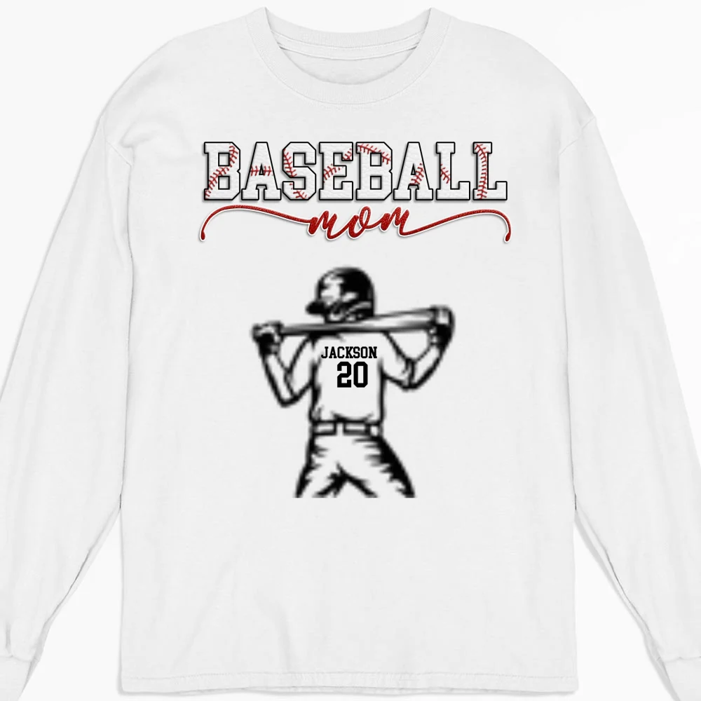 Baseball Mom Grandma - Personalized Custom Shirt - Image 12