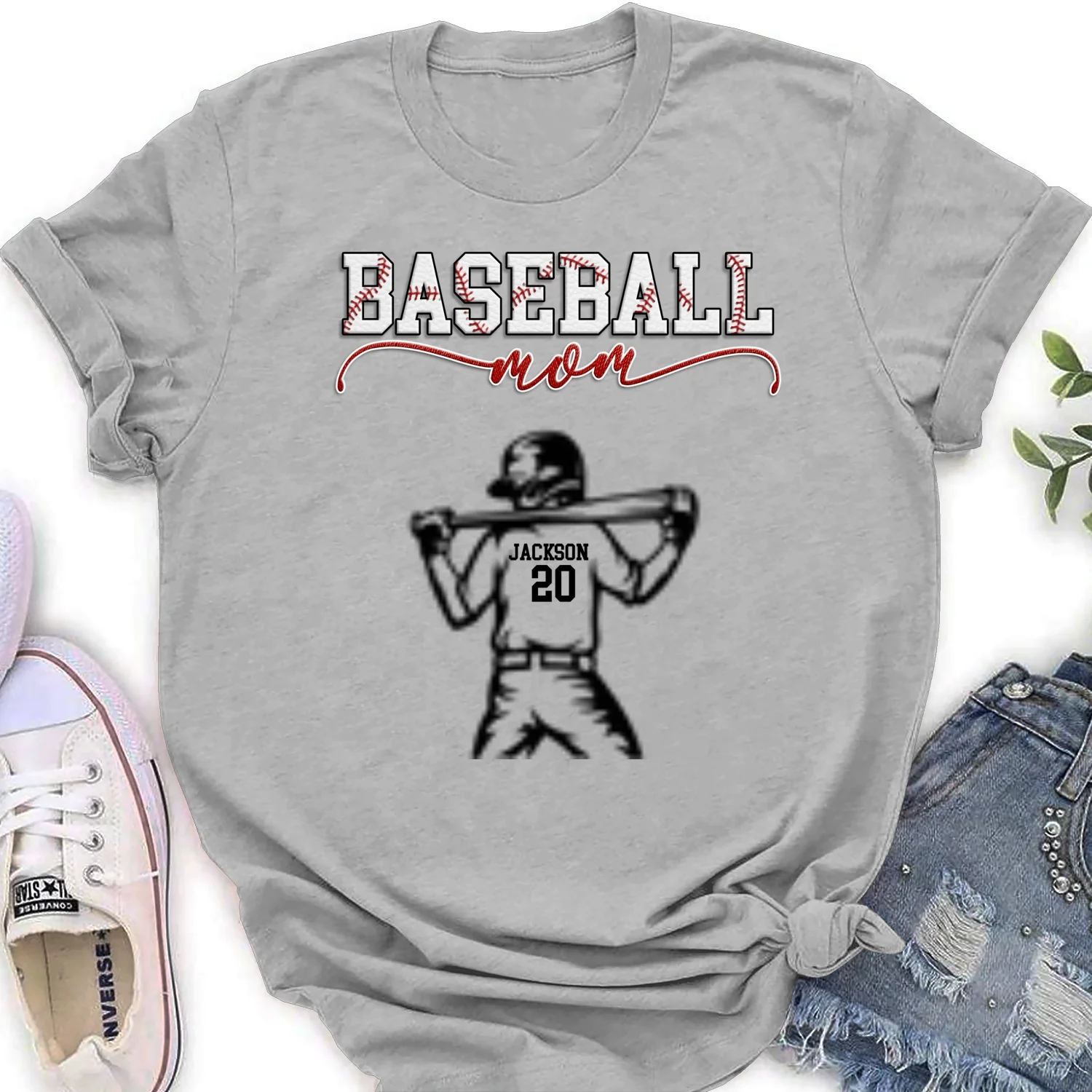 Baseball Mom Grandma - Personalized Custom Shirt - Image 19