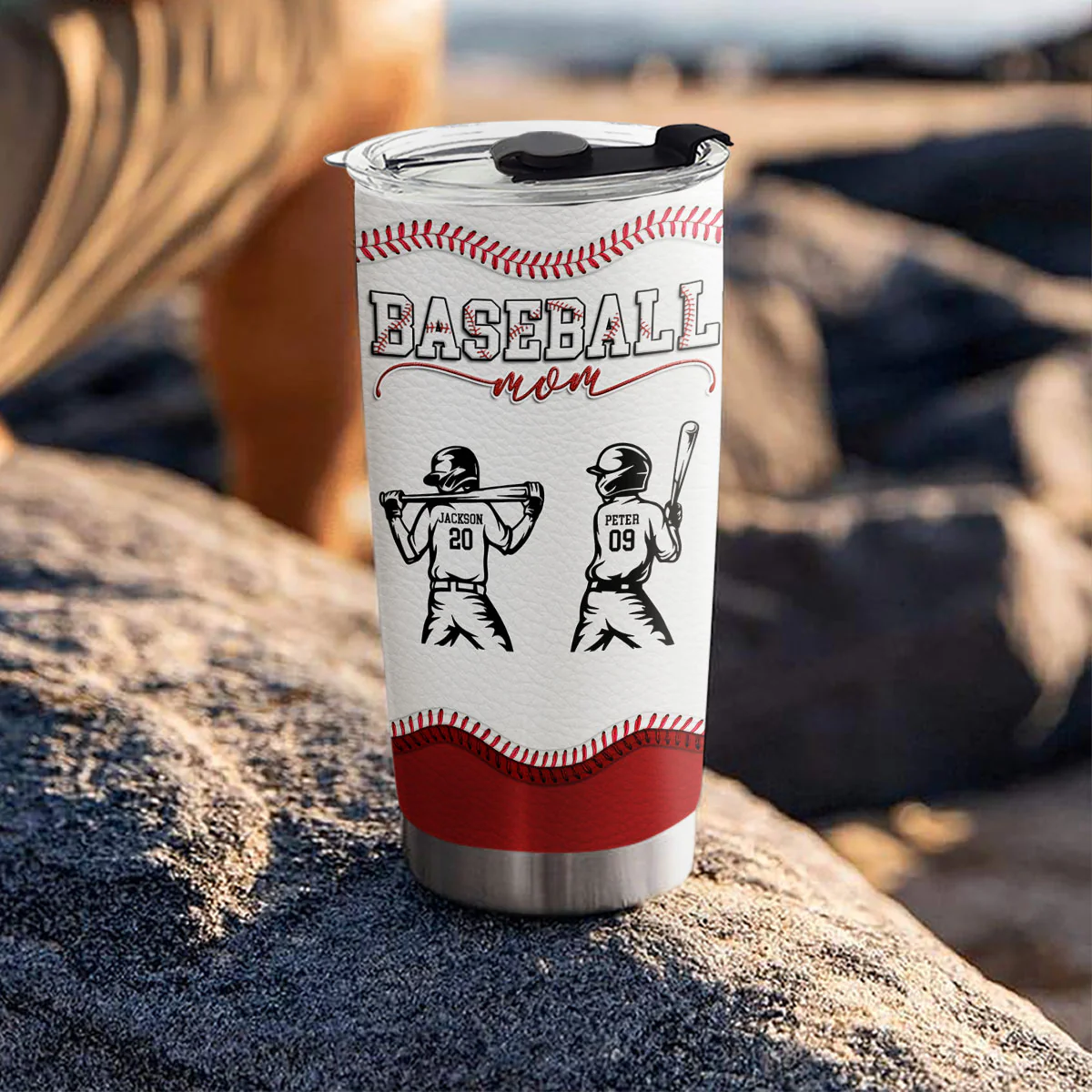 Baseball Mom - Personalized Custom Tumbler - Image 5