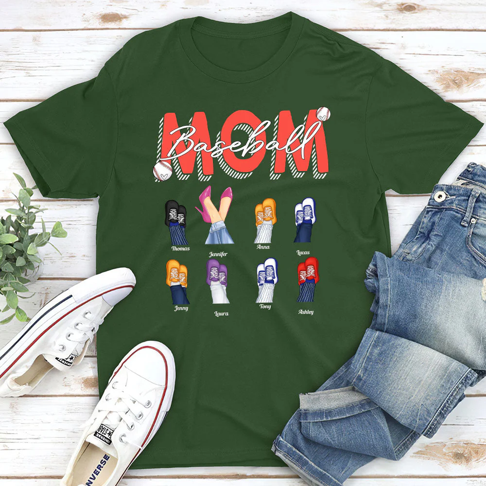 Baseball Mom - Personalized Custom Unisex T-shirt - Image 3