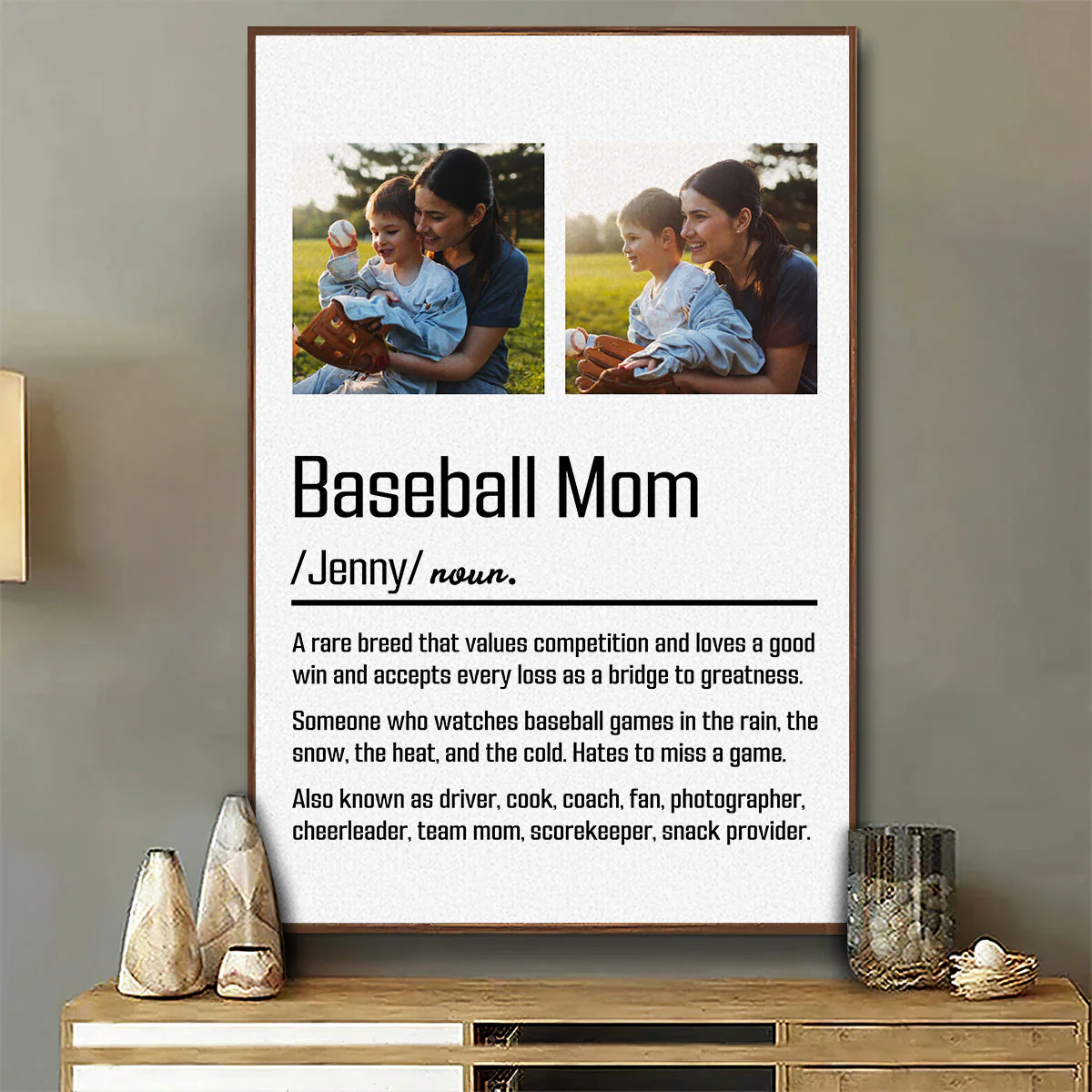 Baseball Moms Never Miss Games - Personalized Custom Poster - Image 4