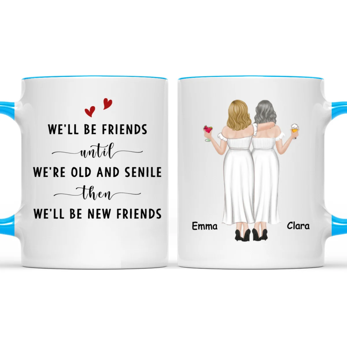 Be My Best Friends - Personalized Custom Accent Mug - Image 7