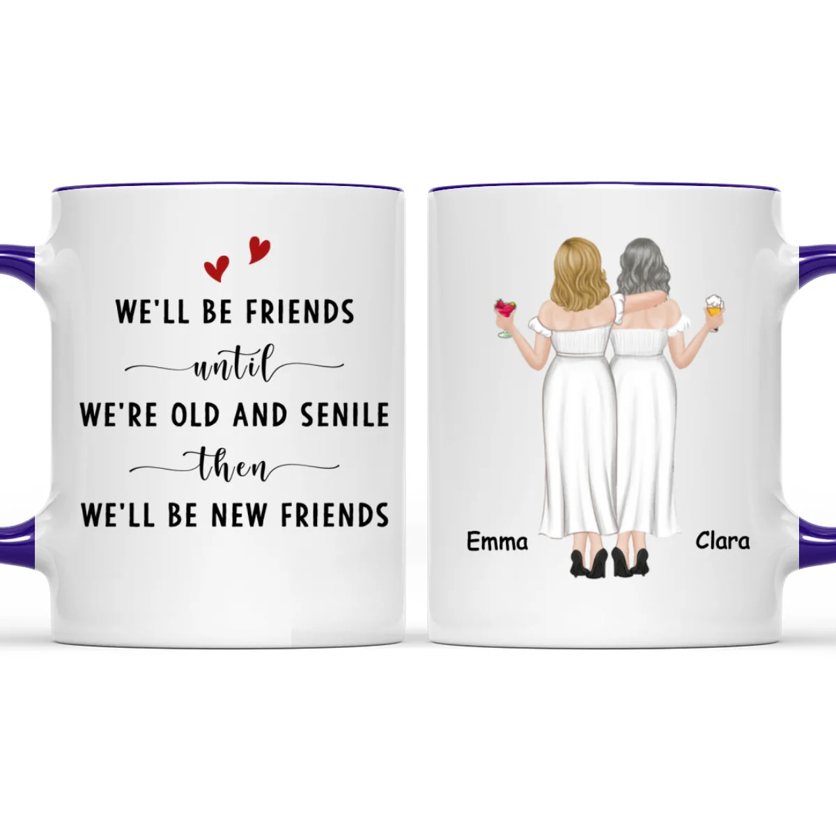 Be My Best Friends - Personalized Custom Accent Mug - Image 9