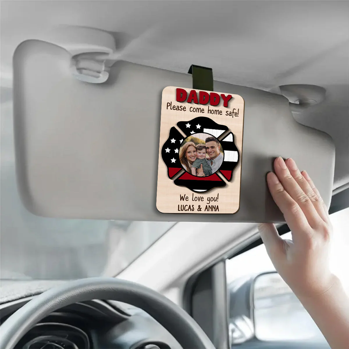 Be Safe I Need You - Personalized Custom Car Visor Clip - Image 3