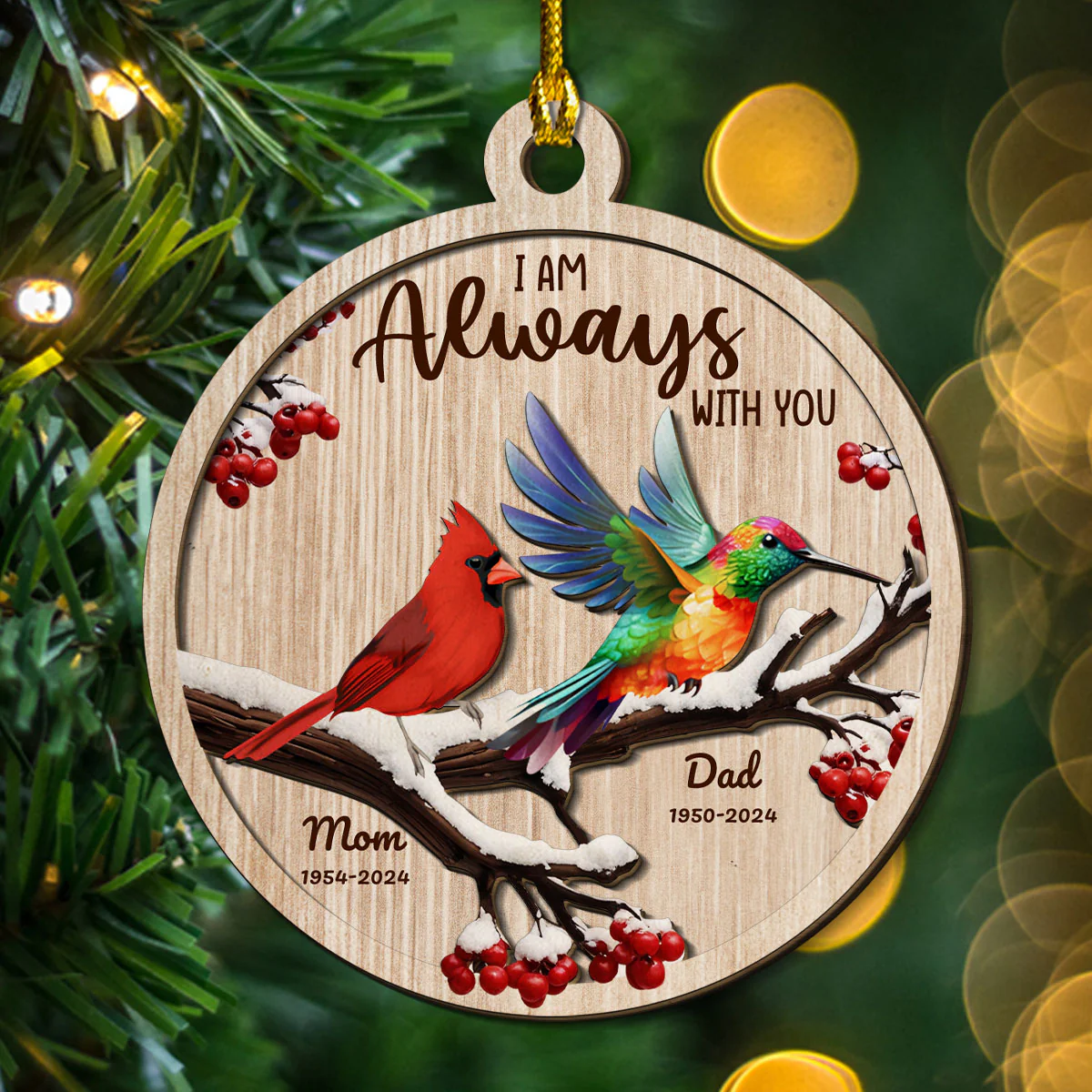 Be Still And Know - Personalized Custom Freeshape 2-Layered Wood Ornament - Image 2