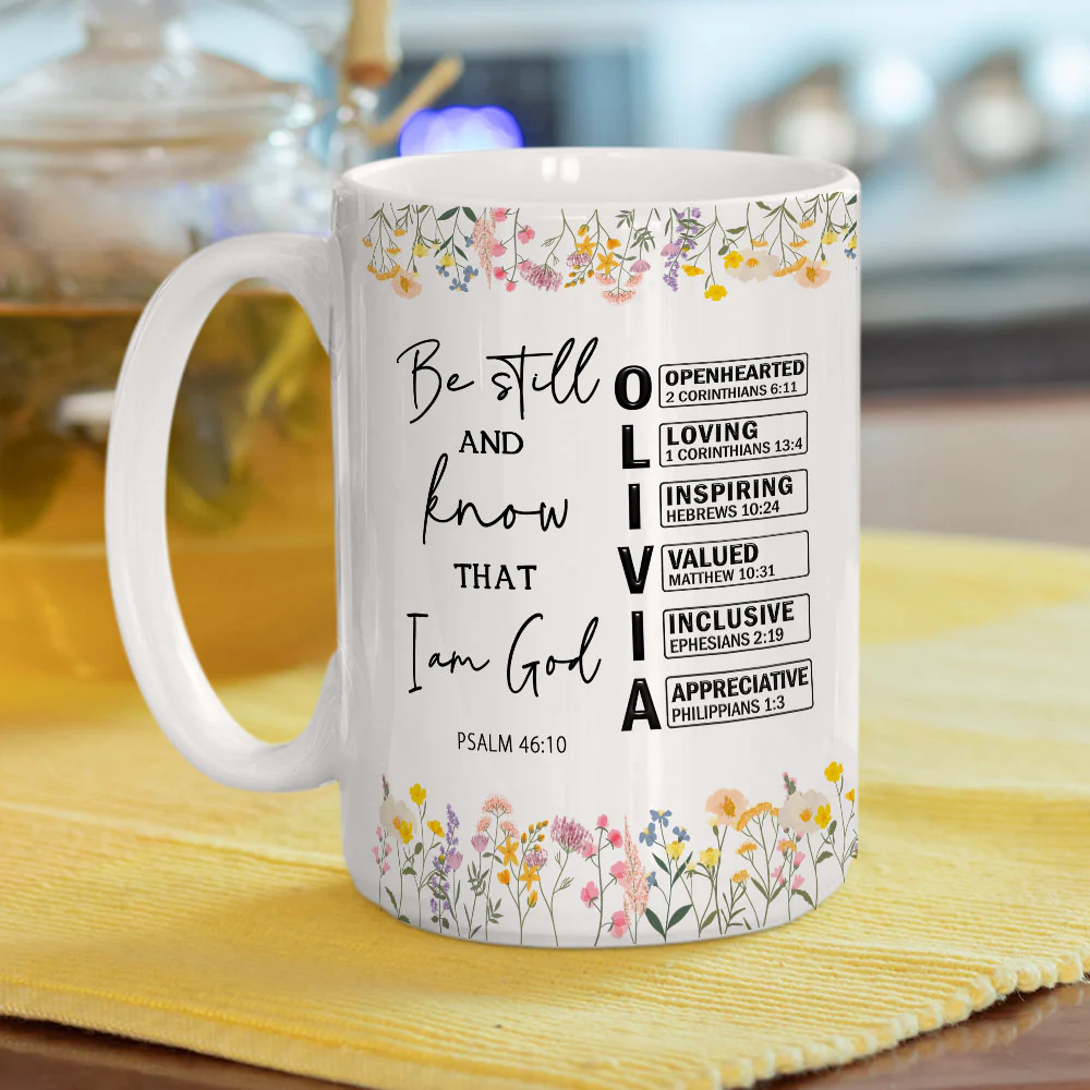 Be Still - Personalized Custom Coffee Mug - Image 2