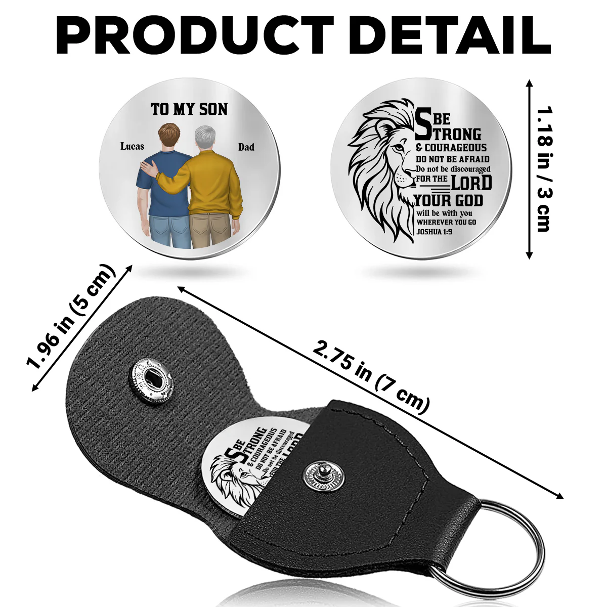 Be Strong - Personalized Custom Pocket Hug - Image 5
