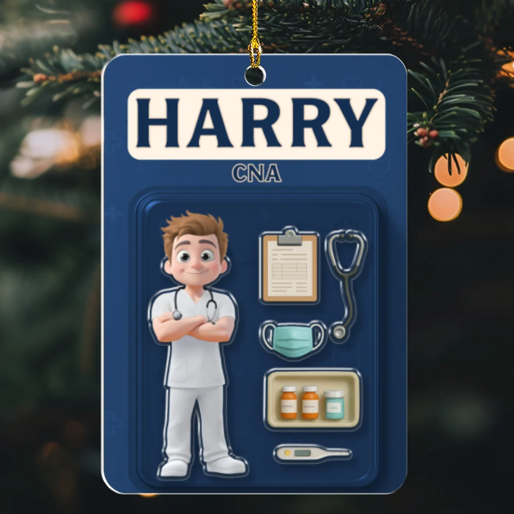 Be The Nurse You Would Want As A Patient - Personalized Custom Acrylic Ornament - Image 6