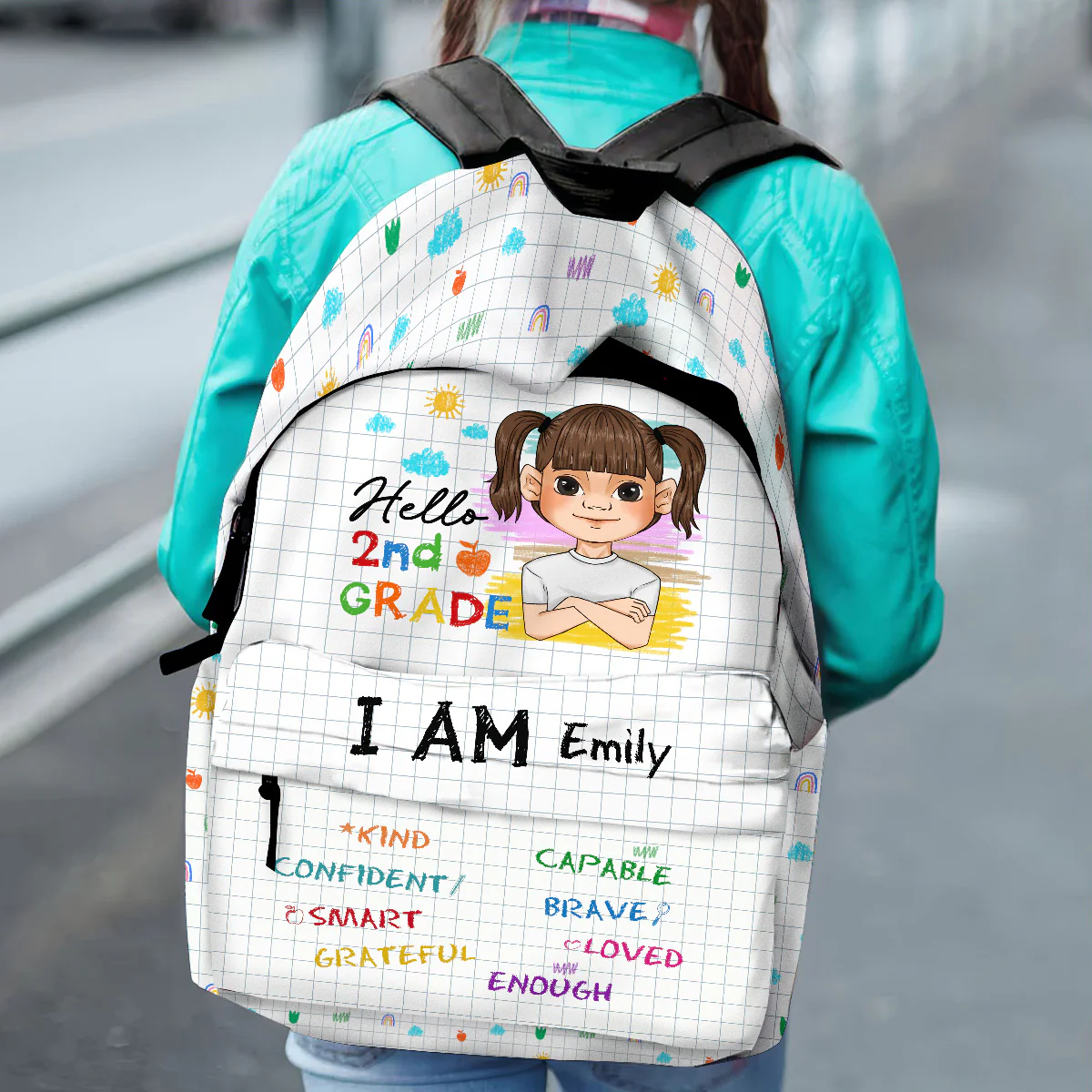 Be Unique Be Happy Be You - Personalized Custom Backpack - Image 2