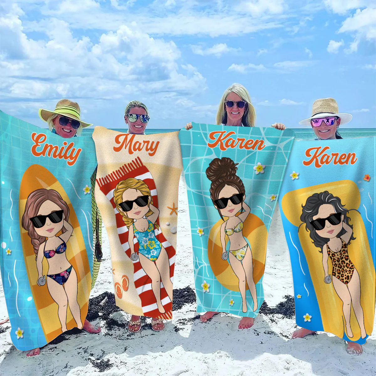 Beach And Summer - Personalized Custom Beach Towel - Image 2