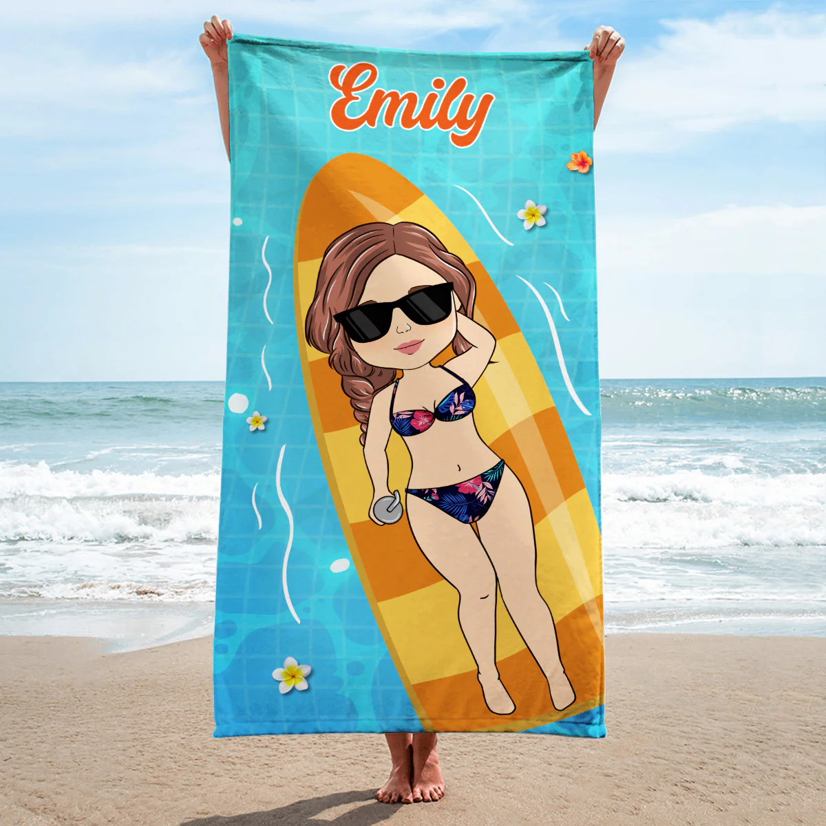 Beach And Summer - Personalized Custom Beach Towel - Image 4