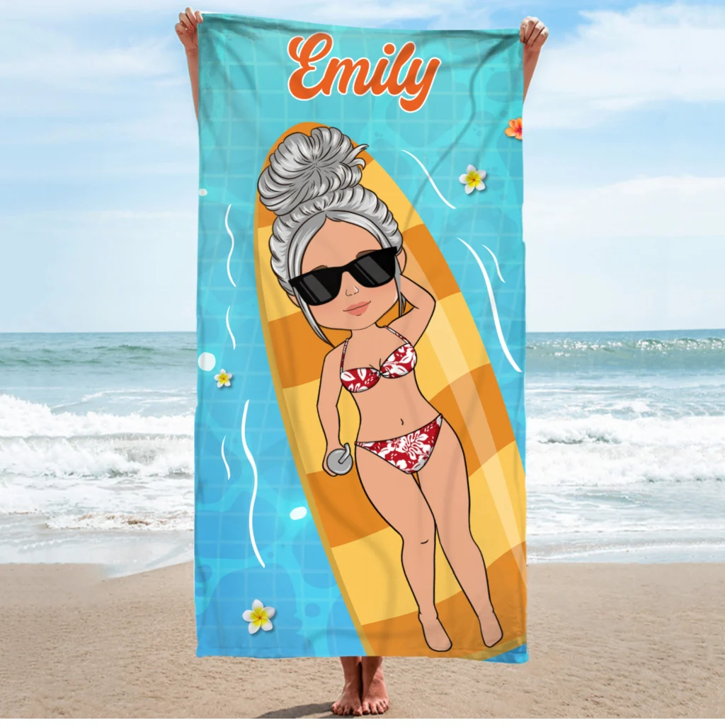 Beach And Summer - Personalized Custom Beach Towel - Image 5