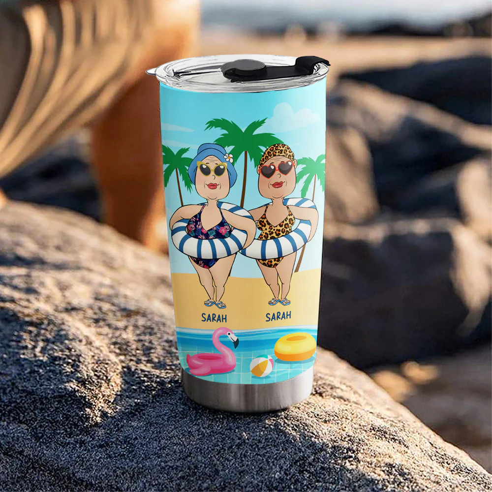 Beach Besties For The Restie - Personalized Custom Tumbler - Image 5