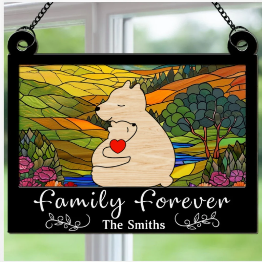 Bear Family - Personalized Custom Suncatcher - Image 6