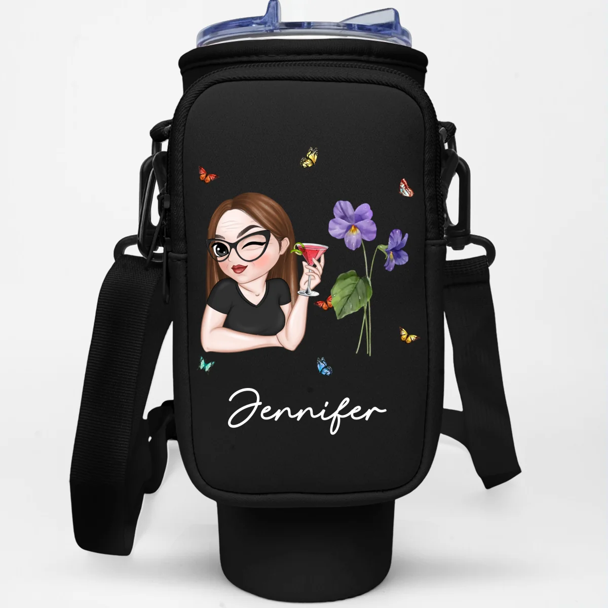 Beautiful Bestie - Personalized Custom Water Bottle Carrier Bag - Image 8