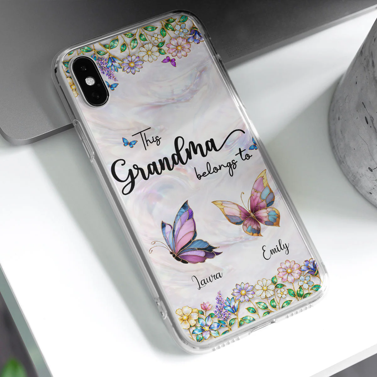 Beautiful Floral Grandma - Personalized Custom 3D Inflated Effect Phone Case - Image 3