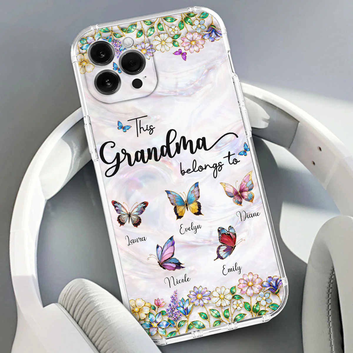 Beautiful Floral Grandma - Personalized Custom 3D Inflated Effect Phone Case - Image 4