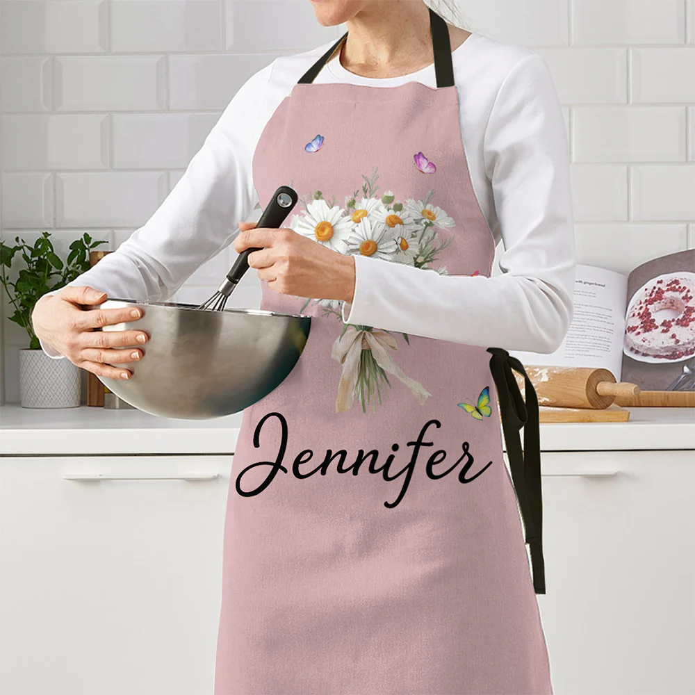 Beautiful Flower - Personalized Custom Apron - Image 3