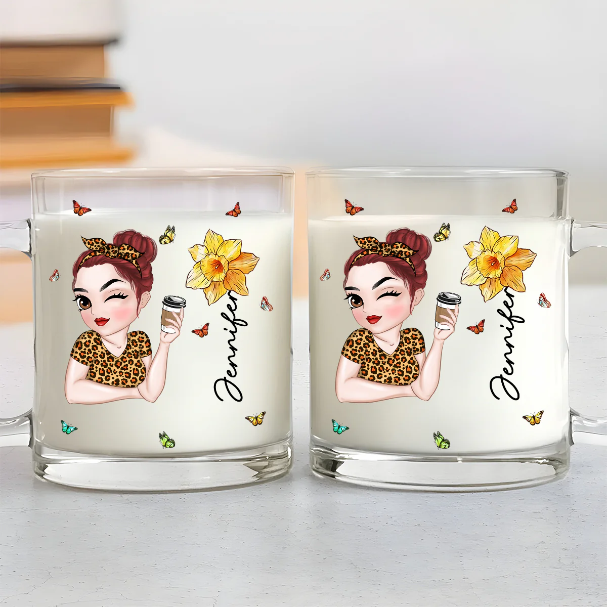 Beautiful Friend - Personalized Custom Glass Mug - Image 3