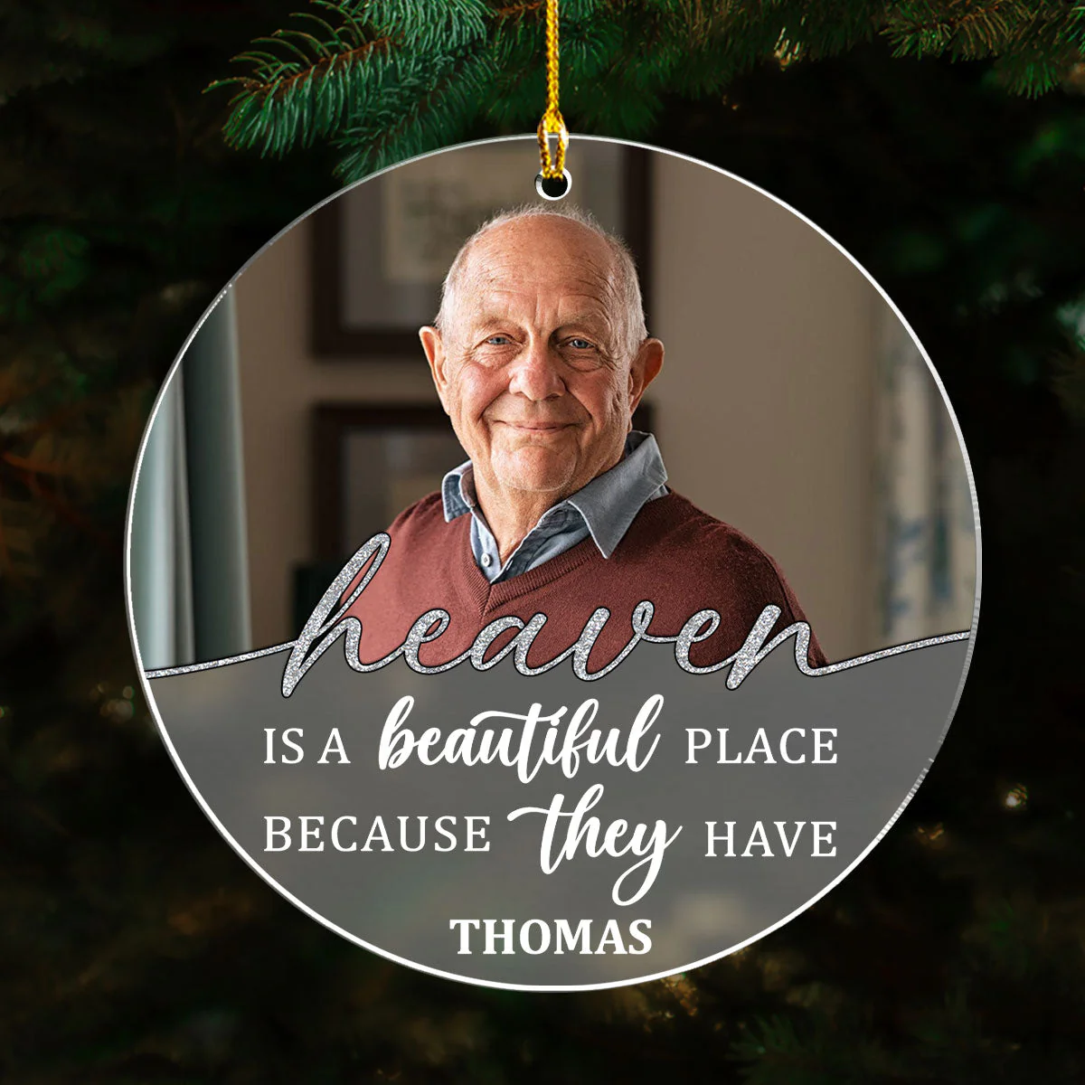 Beautiful Place - Personalized Custom Frosted Acrylic Ornament - Image 3
