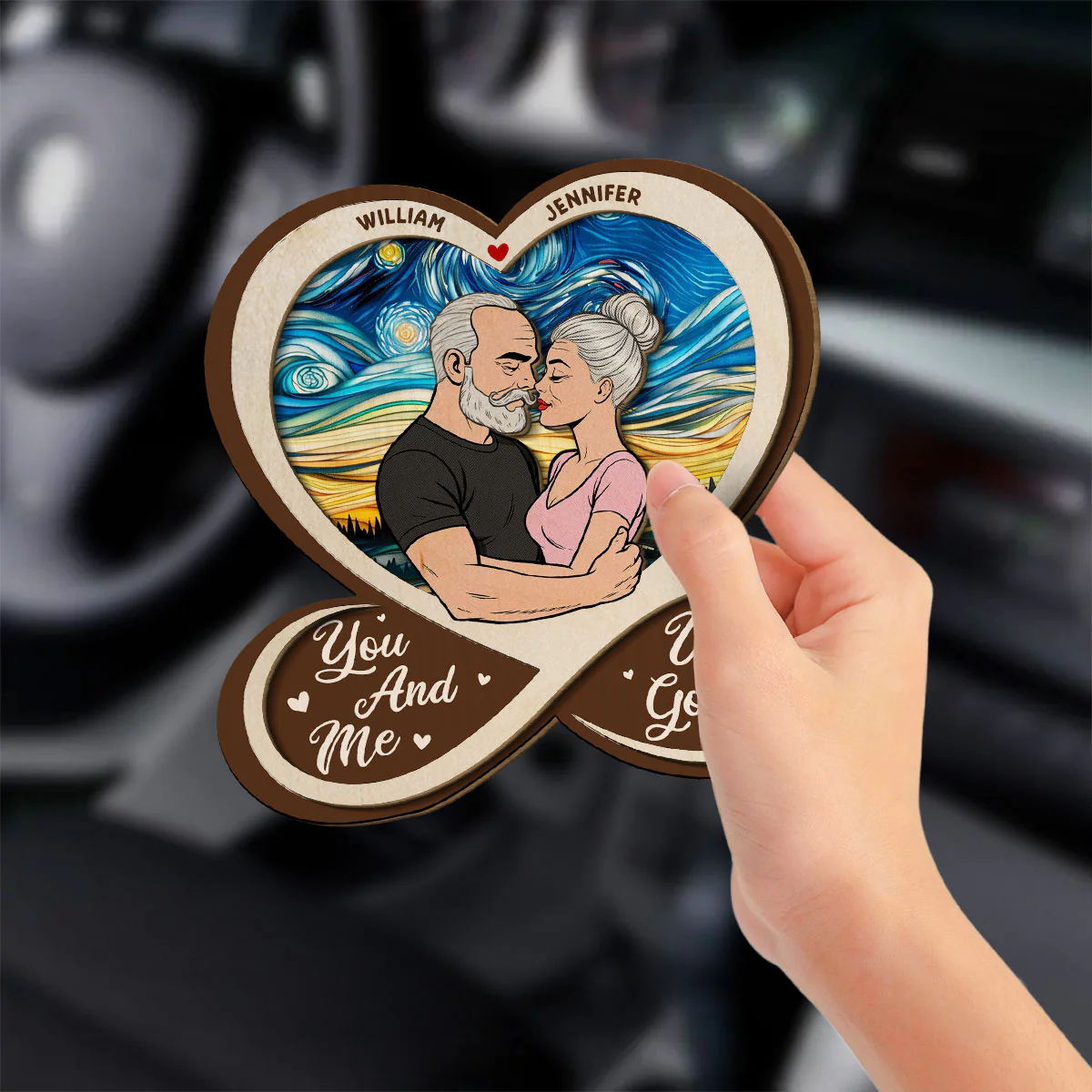 Beautiful Wife I Love You - Personalized Custom Car Visor Clip - Image 2
