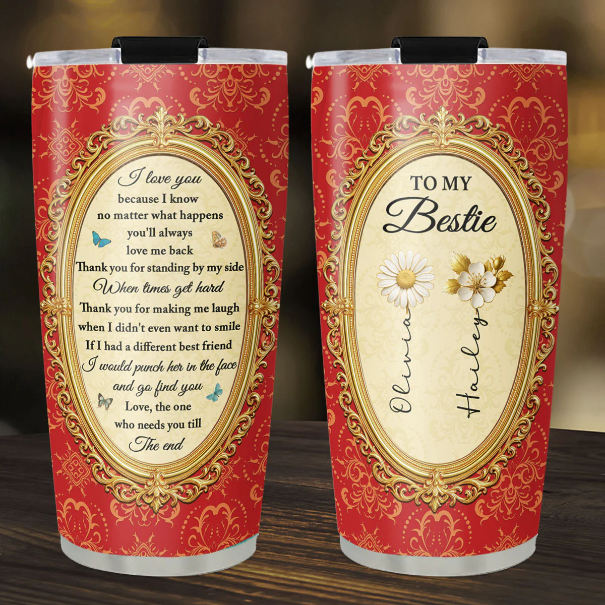Beauty And Love - Personalized Custom Tumbler - Image 2