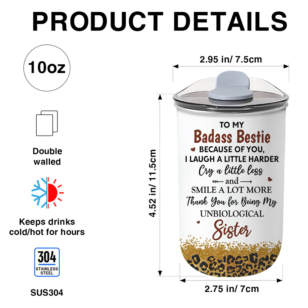 Because Of You I Laugh A Little Harder - Personalized Custom 10oz Tumbler - Image 5
