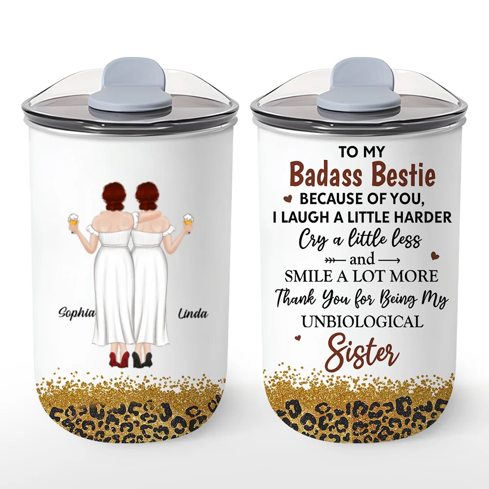 Because Of You I Laugh A Little Harder - Personalized Custom 10oz Tumbler - Image 6