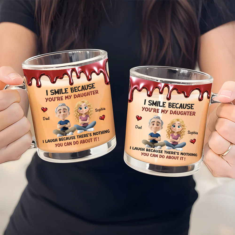 Because You Are My Son - Personalized Custom Glass Mug - Image 4
