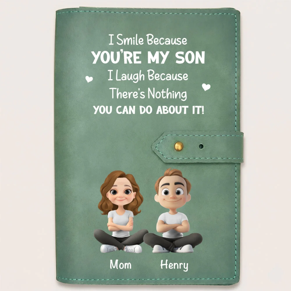 Because You Are My Son - Personalized Custom Leather Charger Bag - Image 12