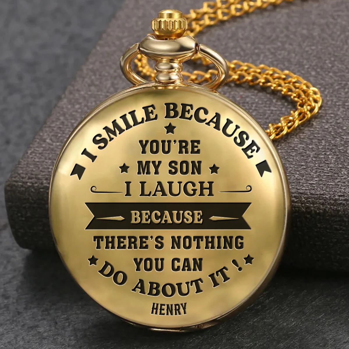 Because You Are My Son - Personalized Custom Pocket Watch