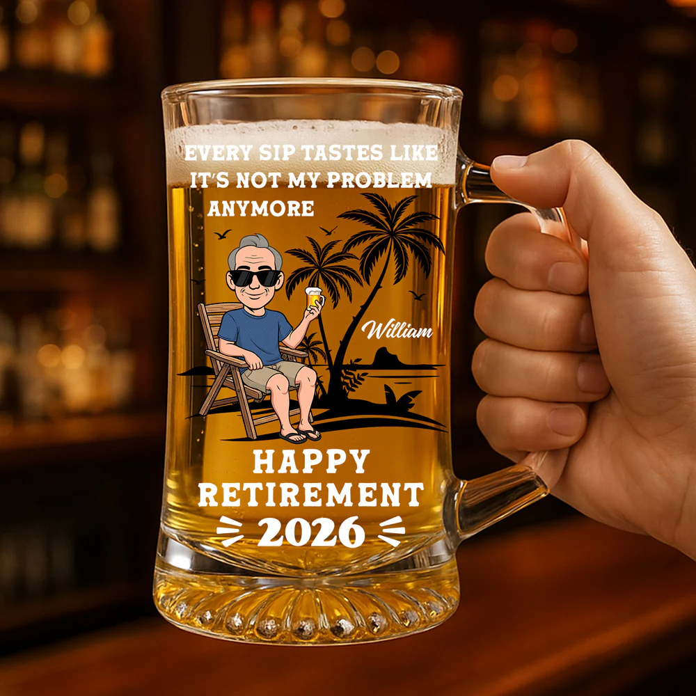 Beer Fixes Everything Today - Personalized Custom Beer Glass With Handle