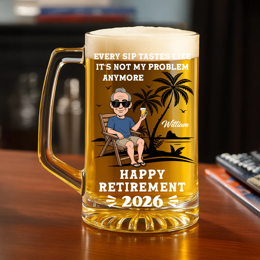 Beer Fixes Everything Today - Personalized Custom Beer Glass With Handle - Image 2