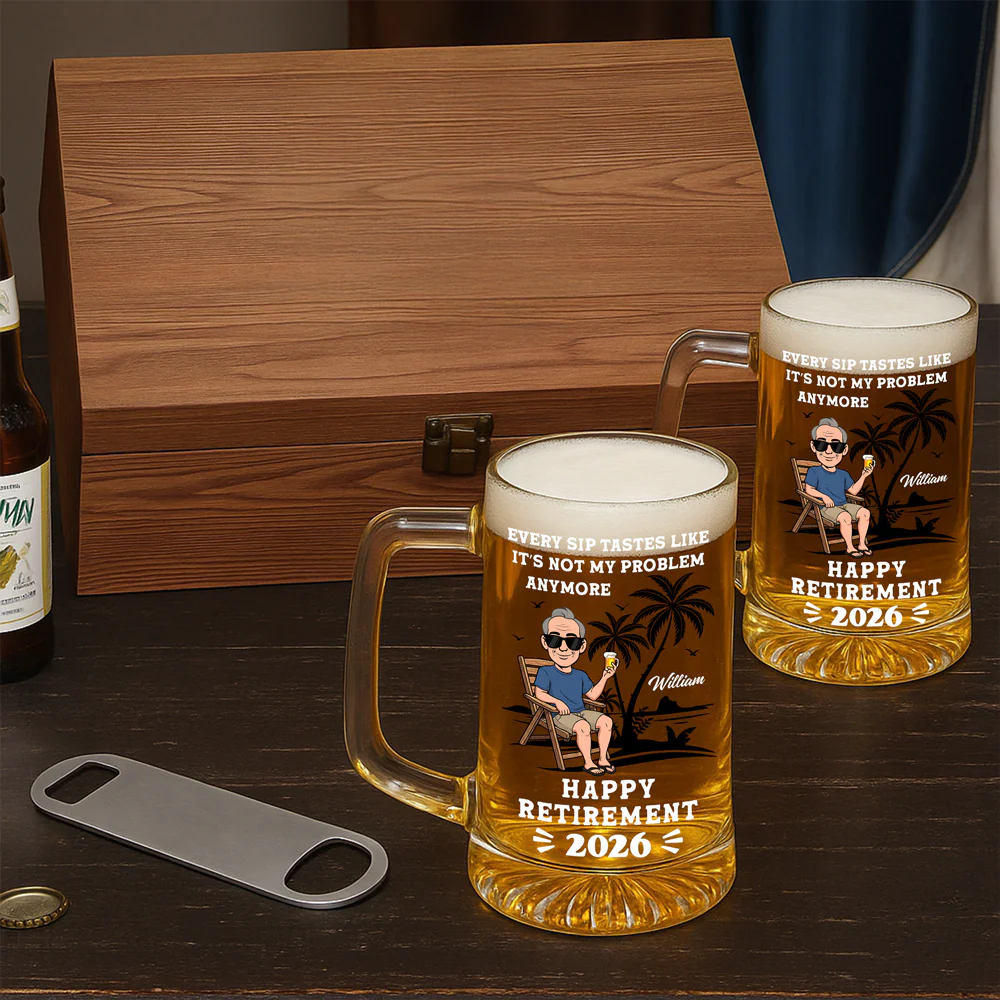 Beer Fixes Everything Today - Personalized Custom Beer Glass With Handle - Image 4