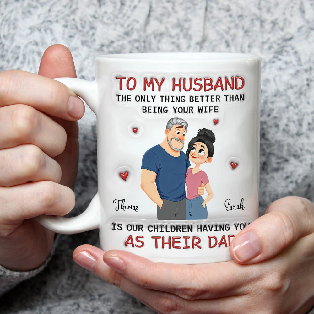Being A Dad - Personalized Custom 3D Inflated Effect Mug - Image 3
