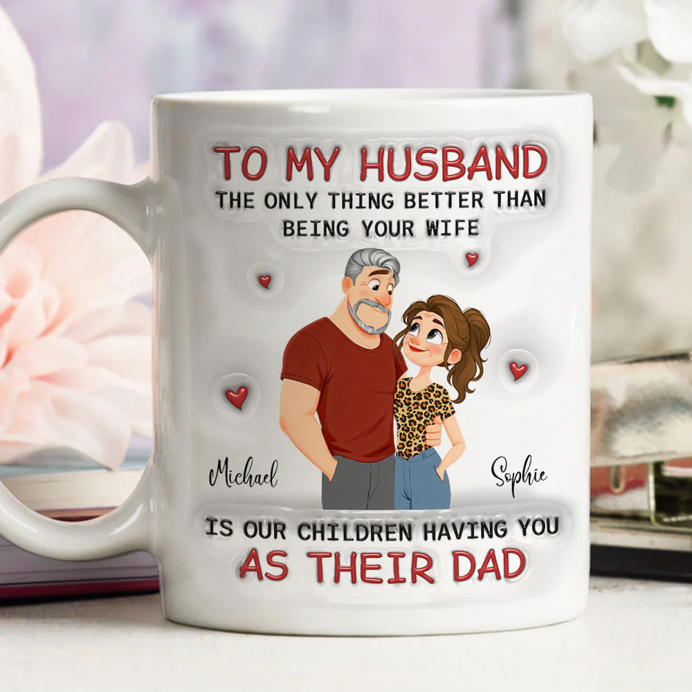 Being A Dad - Personalized Custom 3D Inflated Effect Mug - Image 4