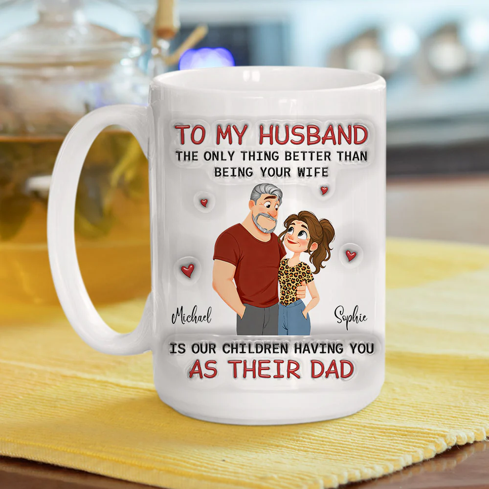 Being A Dad - Personalized Custom 3D Inflated Effect Mug - Image 5