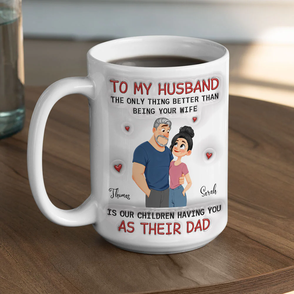 Being A Dad - Personalized Custom 3D Inflated Effect Mug - Image 6