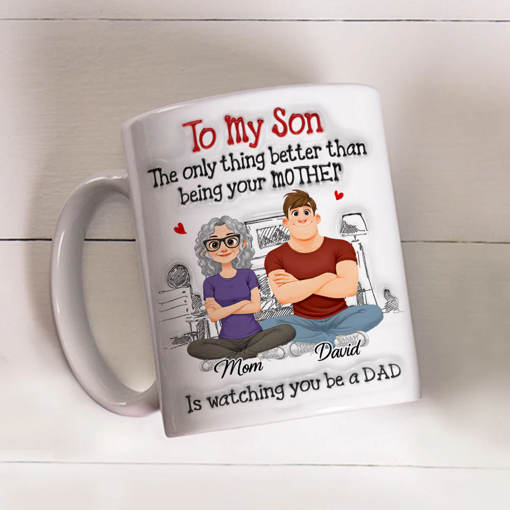 Being A Dad - Personalized Custom 3D Inflated Effect Mug - Image 6