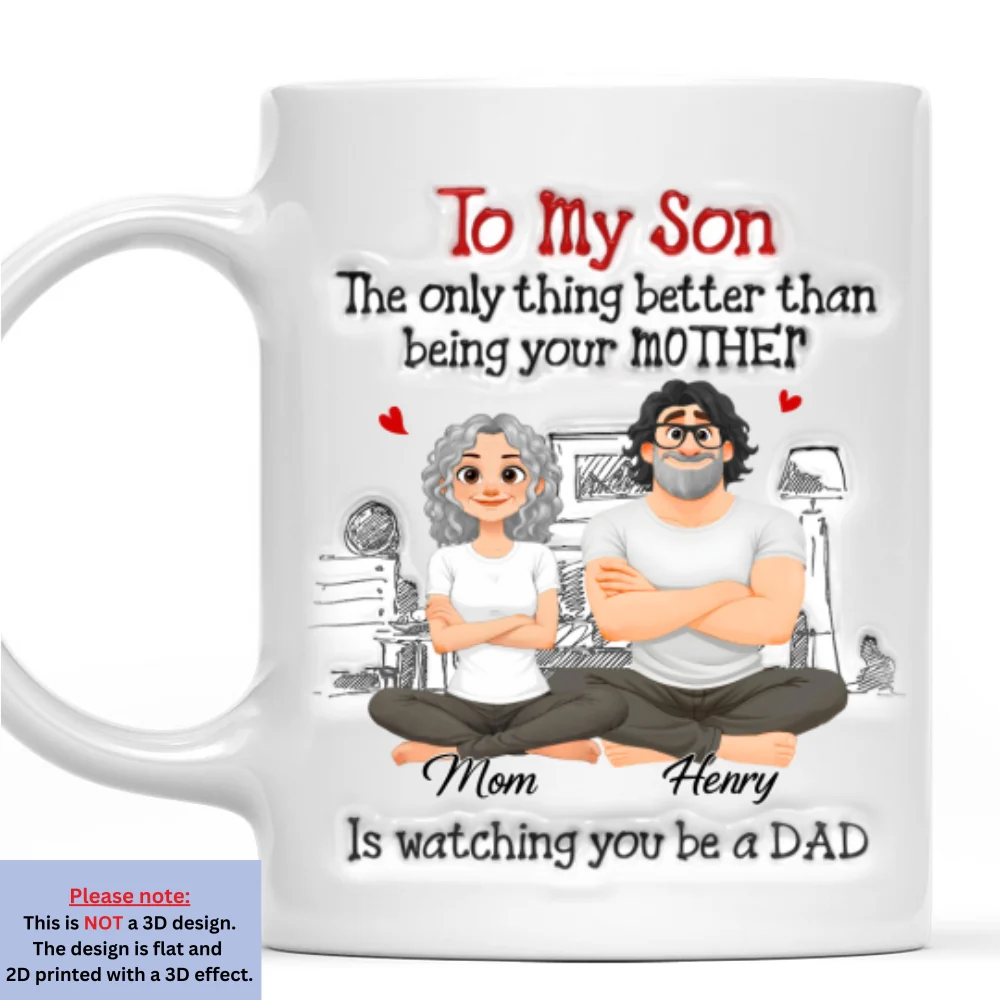 Being A Dad - Personalized Custom 3D Inflated Effect Mug - Image 8